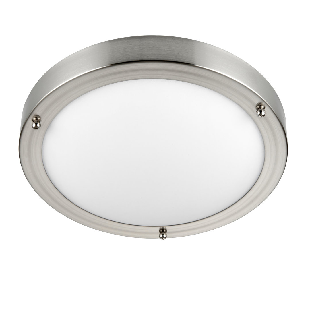Zipcode Design 1-Light 30cm LED Flush Mount Satin Nickel 8.5cm H X 30cm W X 30cm D